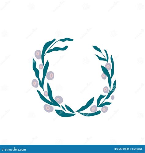 Christmas Wreath Vector Illustration Stock Vector - Illustration of ...