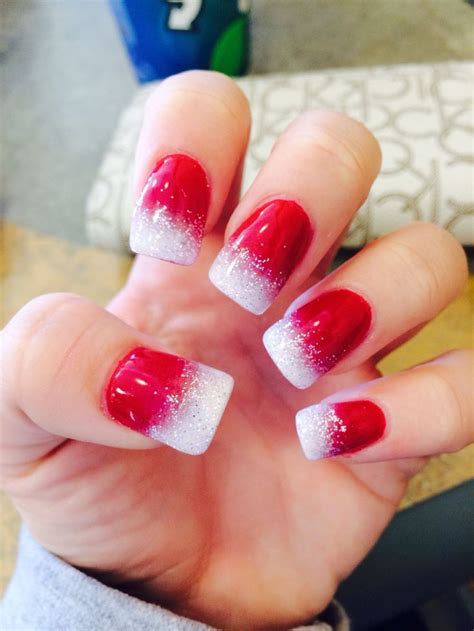 Ombre Red Glitter Tip Nails Ombr Nails Are Taking Off Again Because