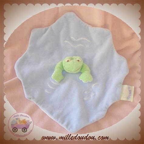 Noukie S Doudou Grenouille Verte Plat Bleu Sos