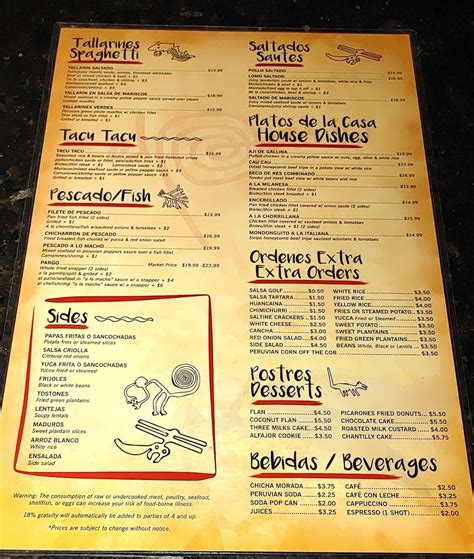 Menu at El Patio Restaurant, Fort Myers