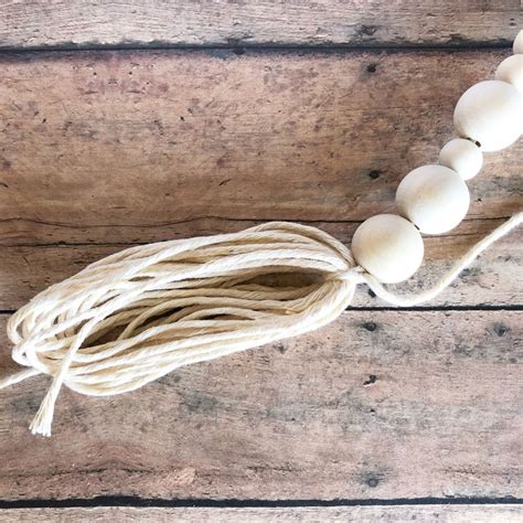 Diy Farmhouse Natural Wood Bead Garland Wood Bead Garland Wood Beads