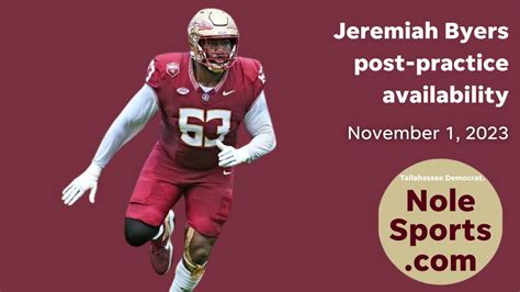 Fsu Football Ol Jeremiah Byers Post Practice Nov Youtube