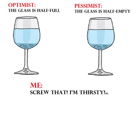 Optimist vs Pessimist by TehCookieMonster on DeviantArt