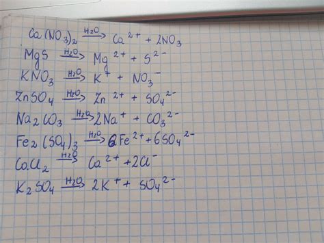 Napisz równania dysocjacji soli Nazwij sole Ca NO3 2 MgS KNO3