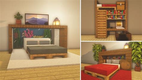 Pin By Dave On Minecraft Minecraft Bedroom Bed Design Minecraft Bed Ideas