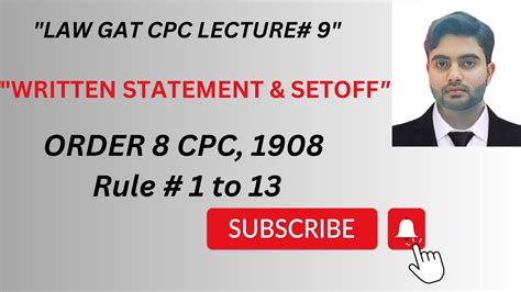 Order 8 Cpc Cpc Order 8 Rule 1 To 13 Order 8 Cpc Law Gat Written