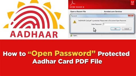 How To Open Aadhar Card Password Techwebn