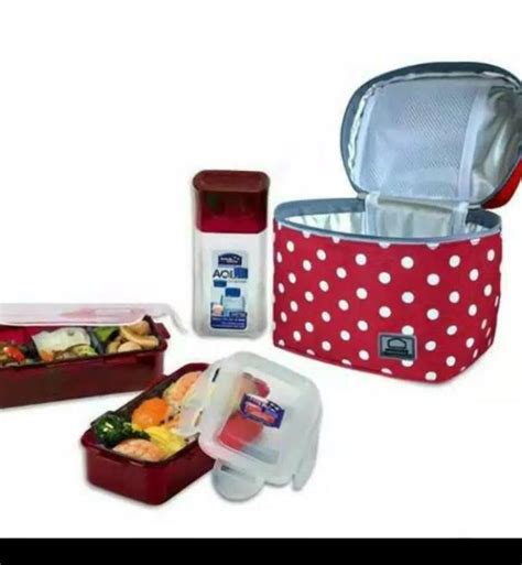 Lock Lock Dotted Lunch Box Kotak Makan Exclusive Lock N Lock Lock