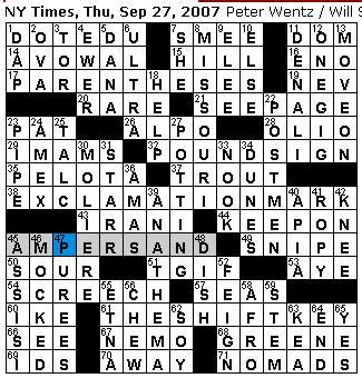 Rex Parker Does The Nyt Crossword Puzzle Thursday Sep