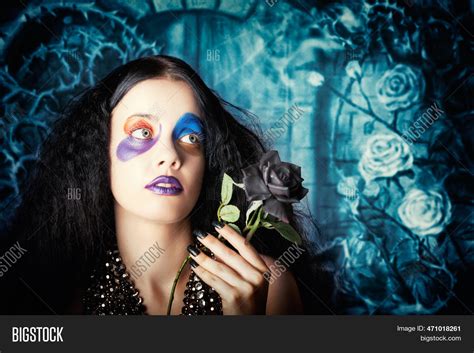 Gothic Girl Holding Image And Photo Free Trial Bigstock