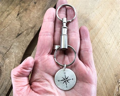 Compass Keychain Go Confidently In The Direction Of Your Etsy