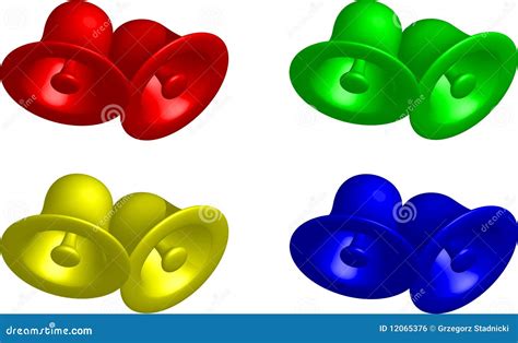 Four Colors Of Bells Stock Vector Illustration Of Xmas