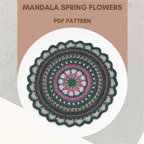 Mandala Spring Flowers CROCHET PATTERN Lyjo Lelijo