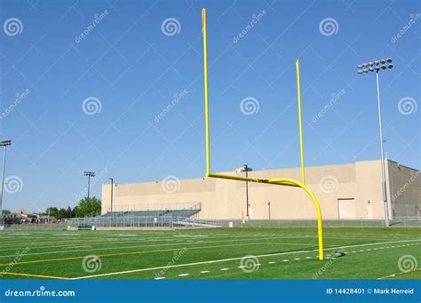 Goal Posts On American Football Field Stock Image - Image: 14428401