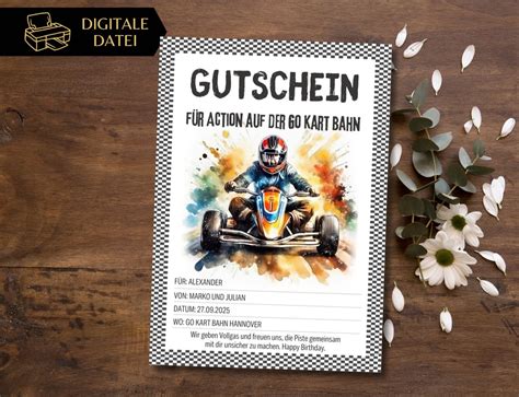 Gutschein Go Kart Fahren Vorlage Zum Ausdrucken Gutschein Kart Fahren