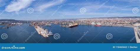 Wide Panoramic View Of Varna The Sea Capital Of Bulgaria Stock Photo