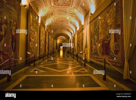 The Vatican Museum Tapestry Gallery Stock Photo - Alamy