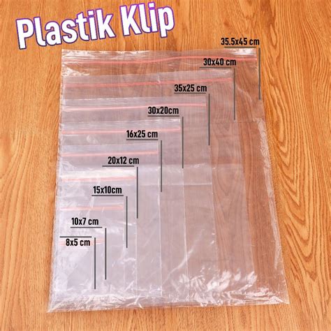 jual plastik klip ziplock ukuran jumbo isi  lembar ukuran