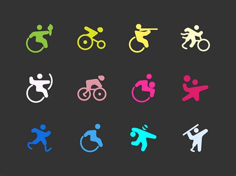 Paralympics Icons by Sooodesign on Dribbble