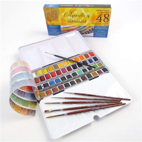 Sennelier 10 131611 Watercolor Metal Box 12 Tube Set Multicolour 10ml Home Kitchen