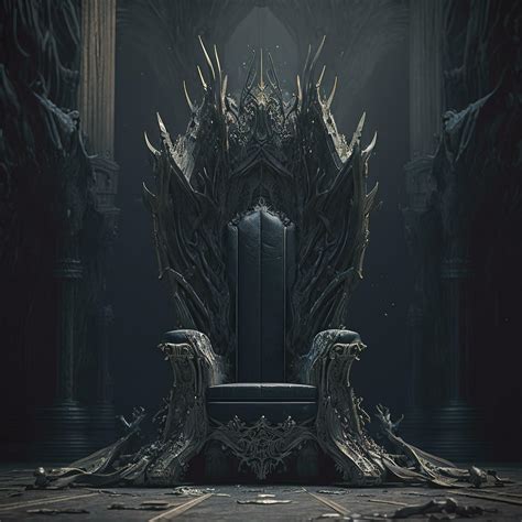 Illustration Of The Hell Throne Hall With A Throne Idea For Scary