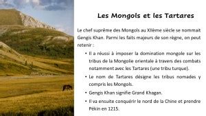 Les Mongols et les Tartares Mon Français