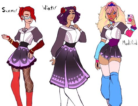 School uniform redesign concepts : r/Osana