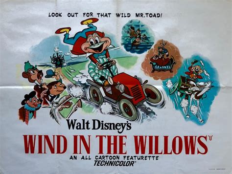 Original Wind in the Willows Movie Poster - Kenneth Grahame - Disney