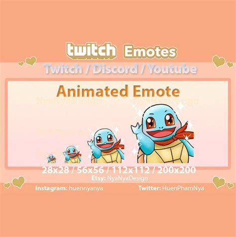 Twitch Animated Emote Pokemo Emotes Squirtle Emotes Twitch Emotes