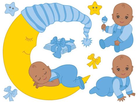 African American Baby Boy Clipart Digital Vector Baby Boy - Etsy