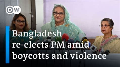 Bangladesh Sheikh Hasina Re Elected As Main Opposition Stages Boycott