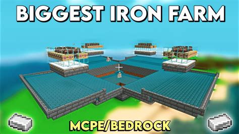 Biggest Iron Farm In Minecraft PE Bedrock 1 19 Most Efficient Iron