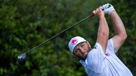 Masters Champion Jon Rahm Of Spain Plays A Stroke From The No 15 Tee