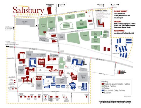 Campus Map | Salisbury University | Campus map, Salisbury university ...