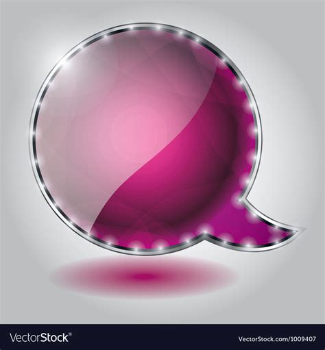 Abstract Glossy Speech Bubble Background Vector Image