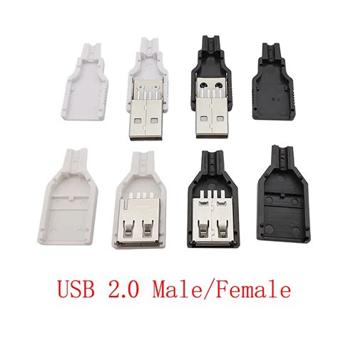 10 Adet USB 2 0 Tip A Erkek Fi Kad N Soket 4 Pin Lehimleme Ba