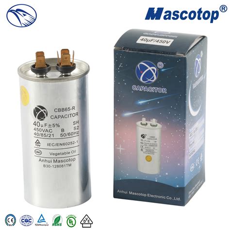 Cbb Anhui Mascotop Ul Polypropylene Film Capacitor Applied In Air