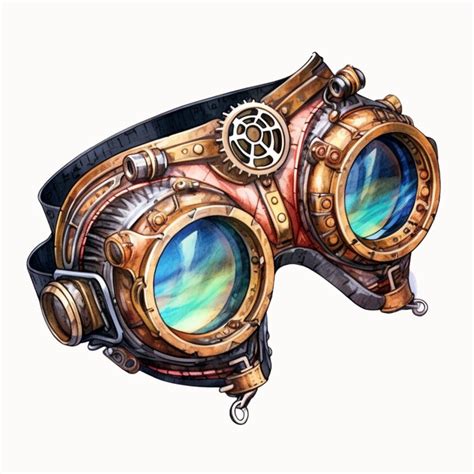 Steampunk Goggle Clipart Bundle High Resolution Png Files Etsy