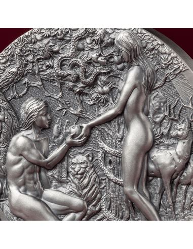 The Garden Of Eden Bible Stories Oz Silver Coin Francs Camer