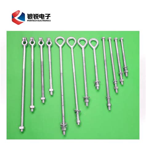 Hot Dip Galvanized Straight Angled Forged Thimble Eye Pigtail Bolt And