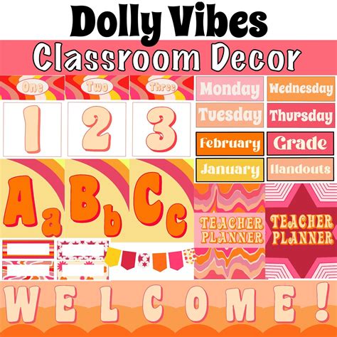 This Is A Dolly Parton Retro Themed Classroom Decor Bundle Add Some Fun And Color With This