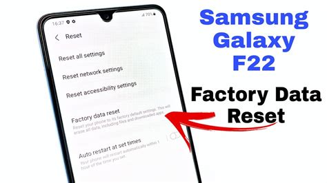 Samsung Galaxy F22 Factory Data Reset Guide Take Full Restore Of All Samsung Phones🔥 Youtube