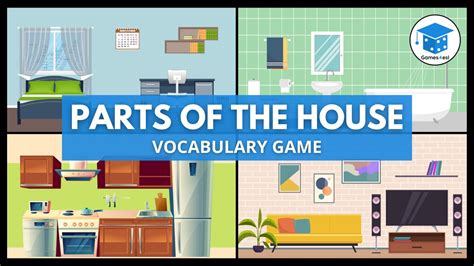 Parts Of The House Vocabulary Game Rooms And Furniture Of The House