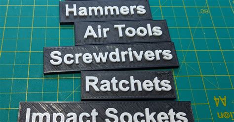 Toolbox Drawer Labels by B1llb3rt | Download free STL model ...