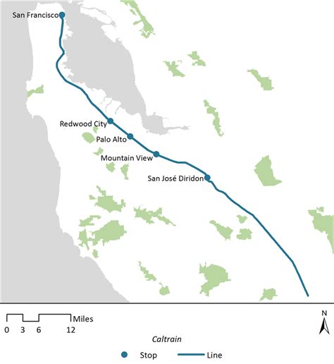 Caltrain Stations with the Most Combined Boardings and Alightings, 2018 ...