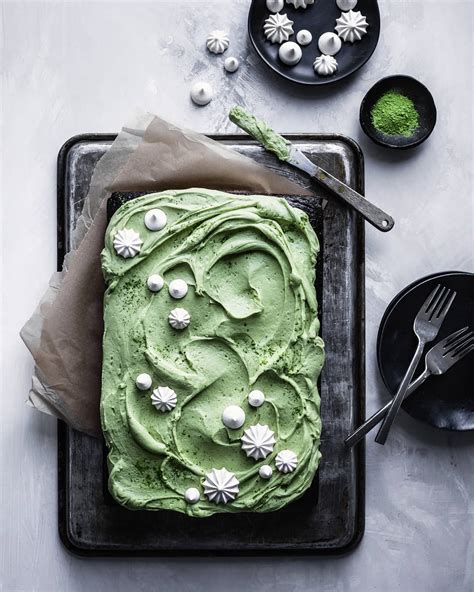 Black Sesame Chocolate Cake With Matcha Cream Cheese Frosting Recipe The Feedfeed