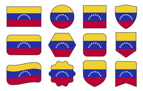 Bandera Vectorial De Venezuela En Formas Abstractas Modernas Que Agitan