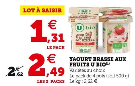 Promo U Yaourt Brasse Aux Fruits Bio Chez Super U