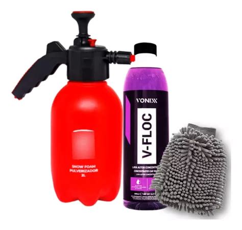 Shampoo V floc Snow Foam Luva Microfibra Frete grátis