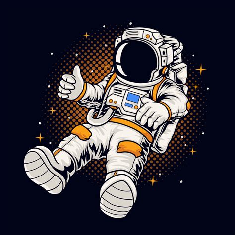 Astronaut Flying On Space Vector Art At Vecteezy